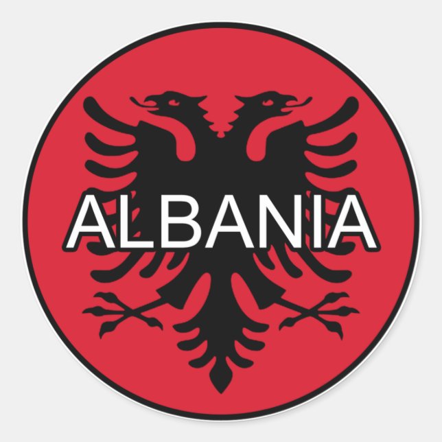 Autocollant Euro Albanie (Devant)
