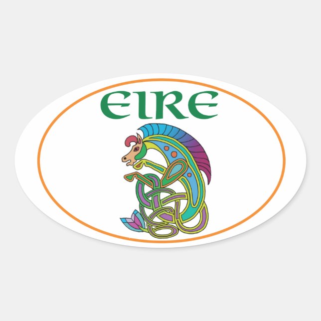 Autocollant Euro Oval Ireland (Devant)