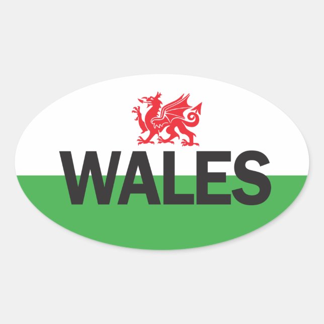 Autocollant Euro Oval Wales (Devant)