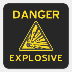 Autocollant explosif de panneau d'avertissement