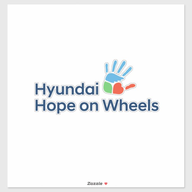 Autocollant extra large Hyundai Hope on Wheels  (Feuille)