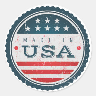 Autocollant Fabriqué aux États-Unis avec Fini Détr