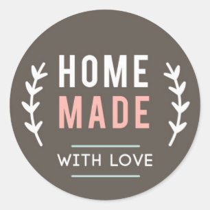 Autocollant fait maison avec amour