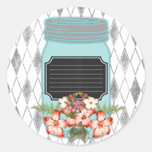 Autocollant fait sur commande floral d'étiquette