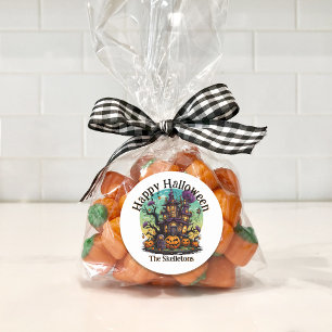 Autocollant familial personnalisé - Maison hantée