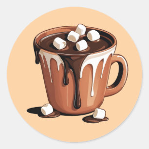 Autocollant Fantaisie Volcan au Chocolat Fondu