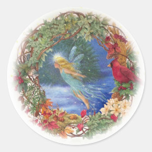 Autocollant féerique illustré magique de Noël
