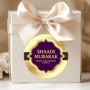 Autocollant Félicitations de Mariage Shaadi Mubara