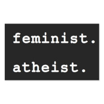 Autocollant féministe athée