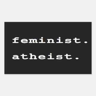 Autocollant féministe athée
