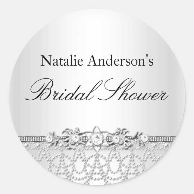 Autocollant Fête des mariées bijoux et perles en a (Devant)