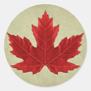 Autocollant feuille d'érable canadien