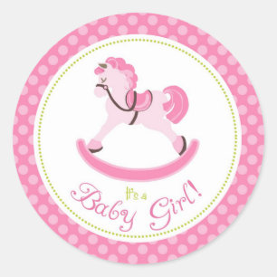 Autocollant fille Cheval-Rocking