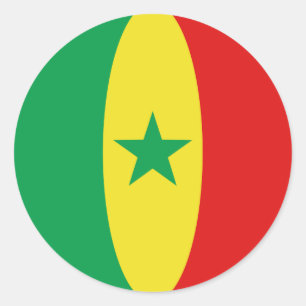 Autocollant Fisheye Drapeau Sénégal