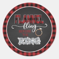 Autocollant Flannel Fling avant la bague - Rouge
