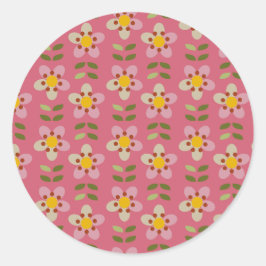 Autocollant Fleurs Roses - Bloom & Stick
