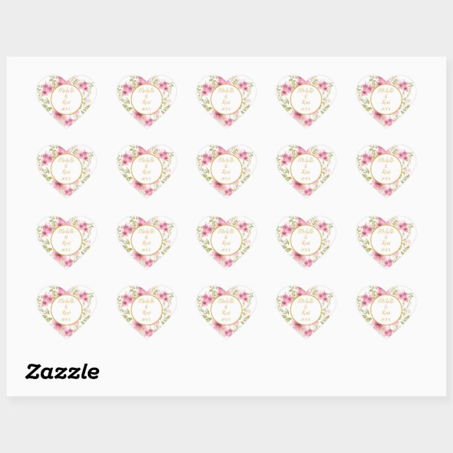 Autocollant floral à anemone rose Aquarelle (Feuille)