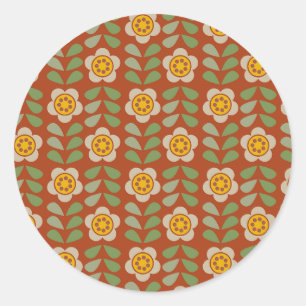 Autocollant floral aux couleurs terreuses - Bloom 