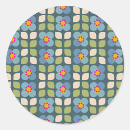 Autocollant floral bleu et vert - Bloom & Stick