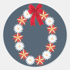 Autocollant floral - couronne florale