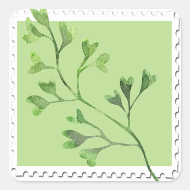 Autocollant floral de la Ferne de Maidenhair (Devant)