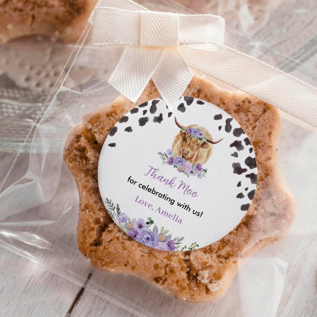 Autocollant floral de la vache Sainte Étiquettes (Créateur téléchargé)