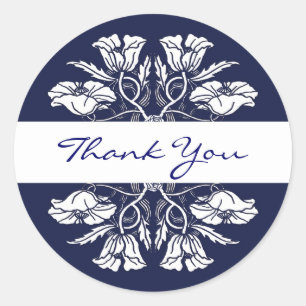 Autocollant floral de Merci de Nouveau d'art