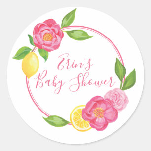 Autocollant floral d'étiquette de faveur de Merci