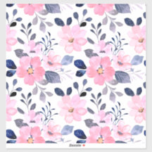 Autocollant floral esthétique | Design minimaliste
