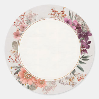 Autocollant floral – Joli motif de fleurs botaniqu