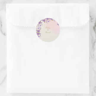 autocollant floral lilas