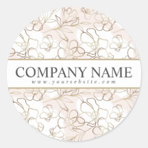 Autocollant floral rose pâle sur mesure
