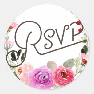 Autocollant floral RSVP