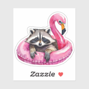 Autocollant flottant d'été Raccoon