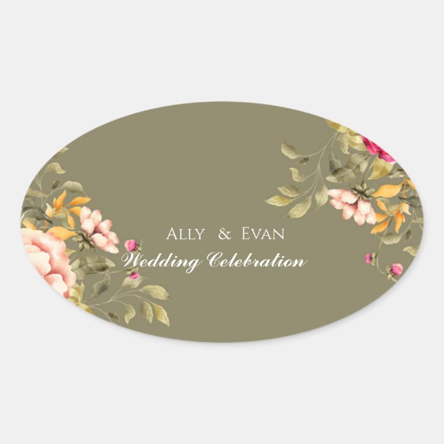 Autocollant Flower Custom Size & Name (Devant)