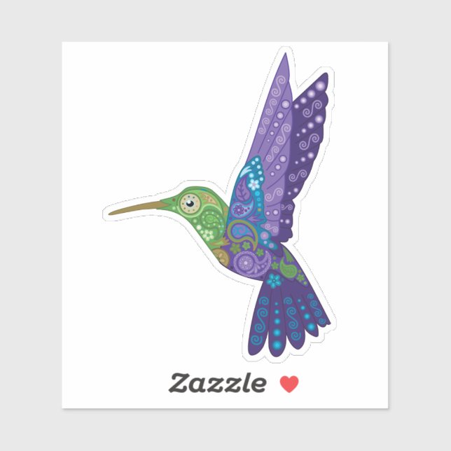 Autocollant Flutterby Hummingbird (Feuille)