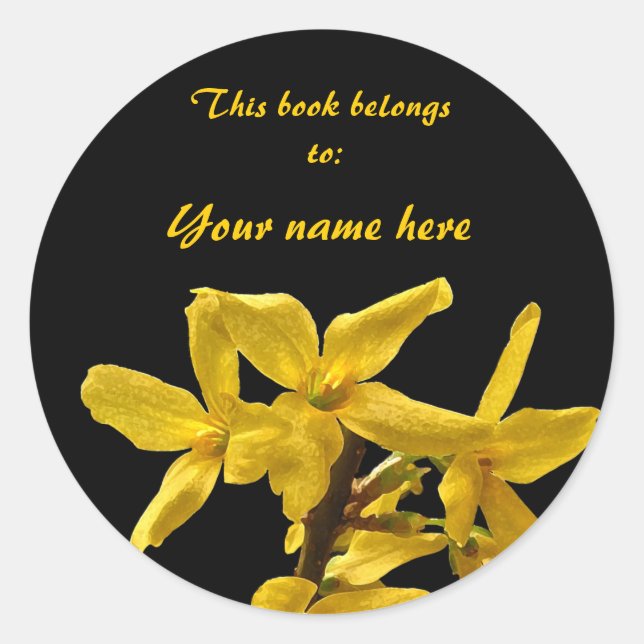 Autocollant Forsythia Bookplate (Devant)