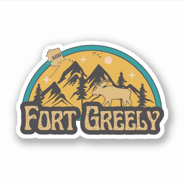 Autocollant Fort Greely, Alaska (Devant)