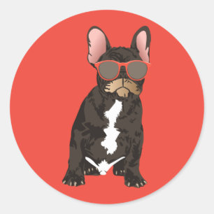 Autocollant frais de bouledogue français