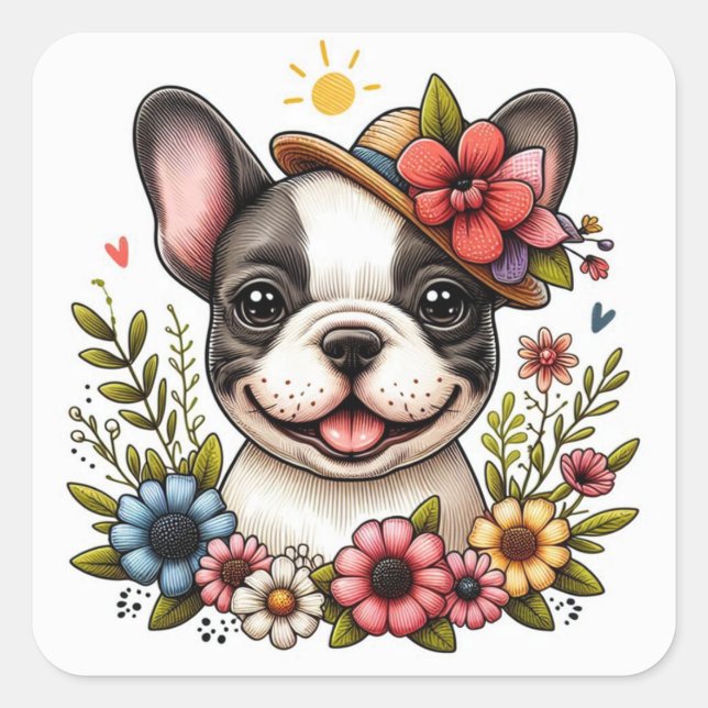 Autocollant français Bulldog (Devant)