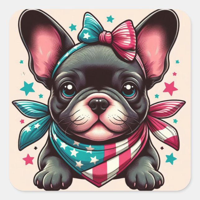 Autocollant français Bulldog (Devant)