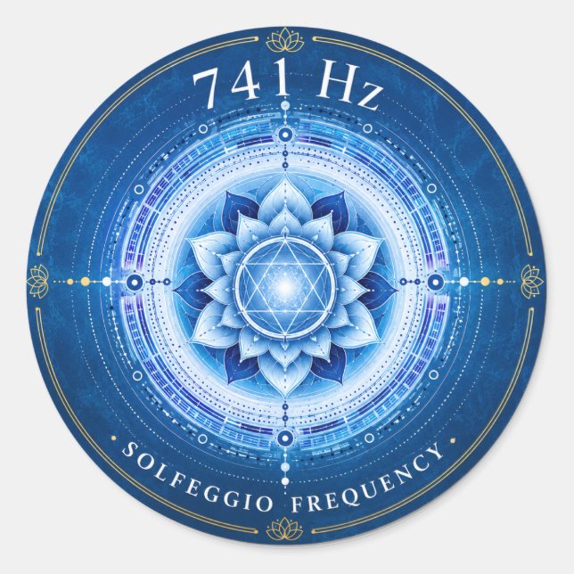 Autocollant Fréquence Solfeggio 741 Hz (Devant)