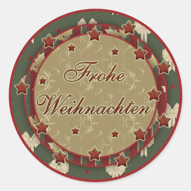 Autocollant "Frohe Weihnachten" (Devant)