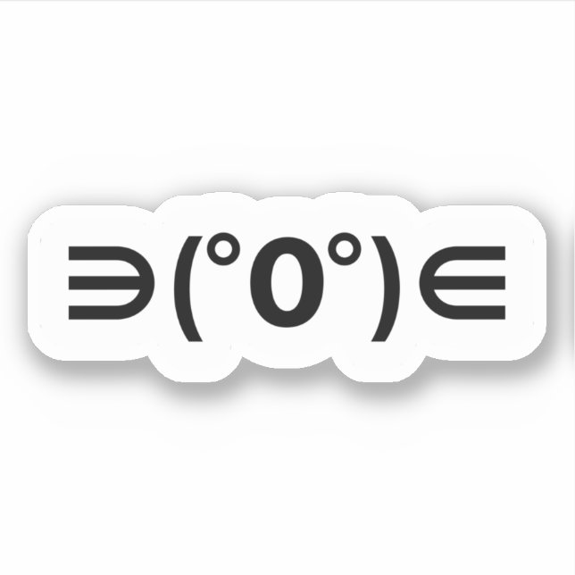 Autocollant Fugu Kaomoji Emoticon japonais (Devant)