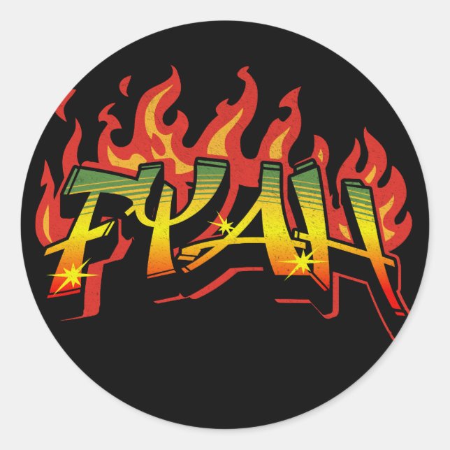 Autocollant Fyah Rastafari (Devant)