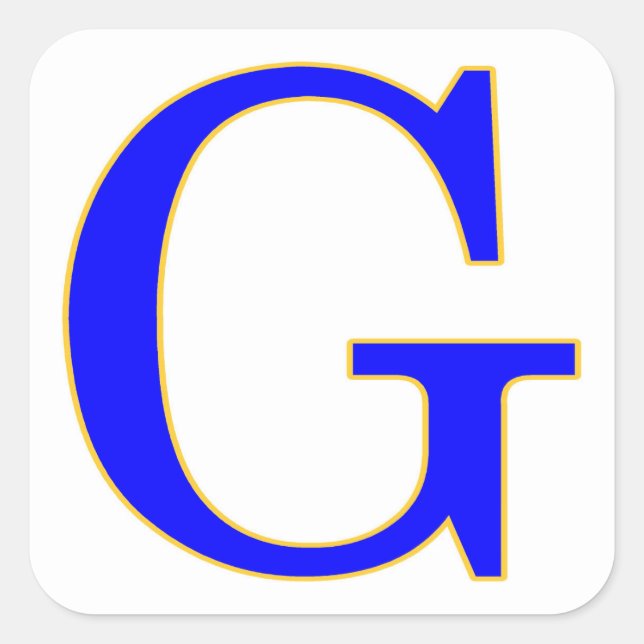Autocollant G Lettre bleue (Devant)
