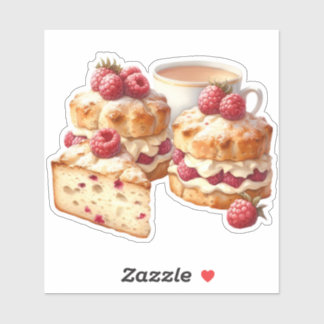 Autocollant Gâteau à la Fraise | Désert Cozy