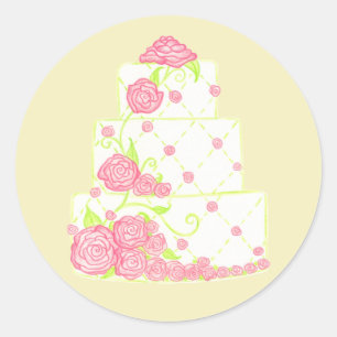 Autocollant Gâteau de Mariage
