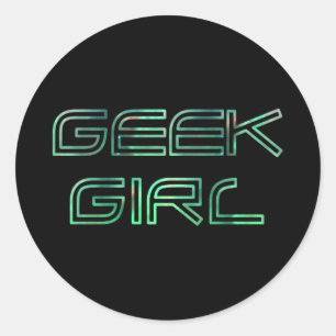 Autocollant Geek Girl