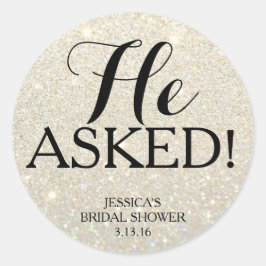 Autocollant | Glit Fête des mariées - Il A Demandé